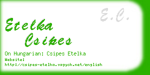 etelka csipes business card